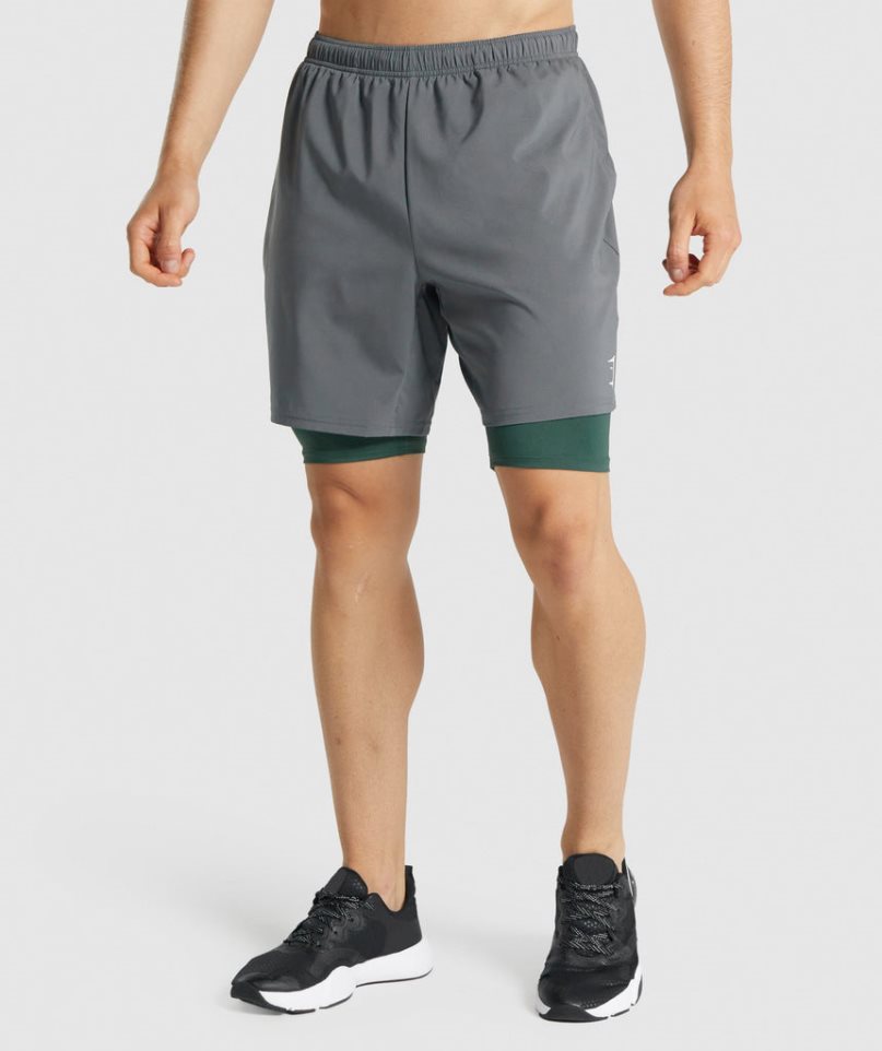 Men's Gymshark Element Baselayer Shorts Dark Green | CA 1356NA